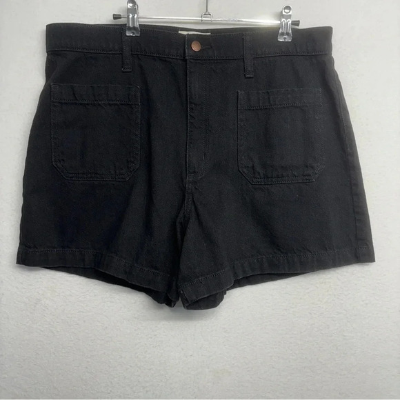 Universal Thread High Rise A Line Shorts Black 14 - Picture 1 of 8